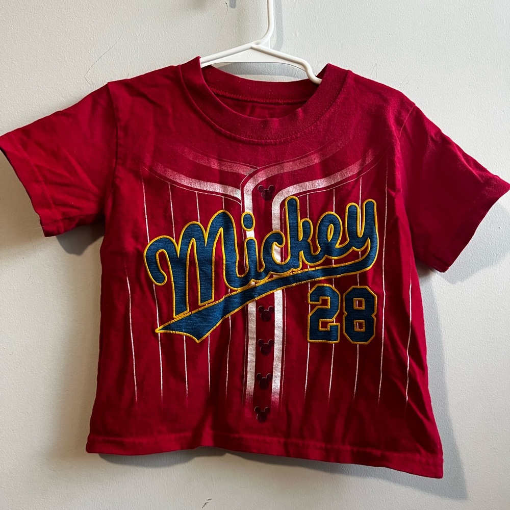 Hanes Disney Red Mickey Kids Tee